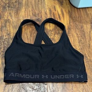 Under Armour Black Sports Bra with Logo Band